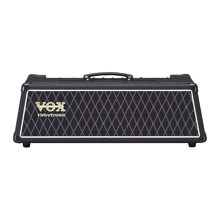 Vox Valvetronix AD120VTH User manual Vox Valvetronix AD120VTH User manual