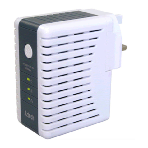 Aztech HomePlug AV with Simple Connect Button User manual