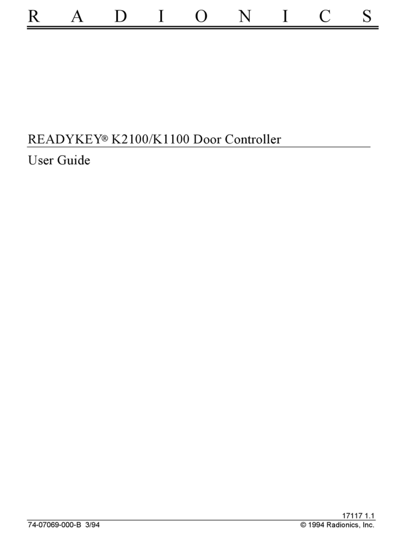 Radionics READYKEY K1100 user guide
