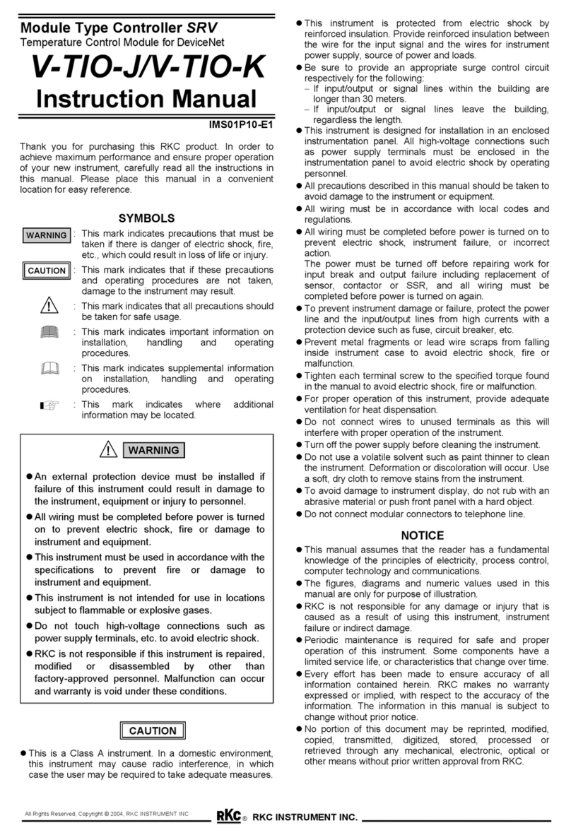 RKC INSTRUMENT V-TIO-J User manual