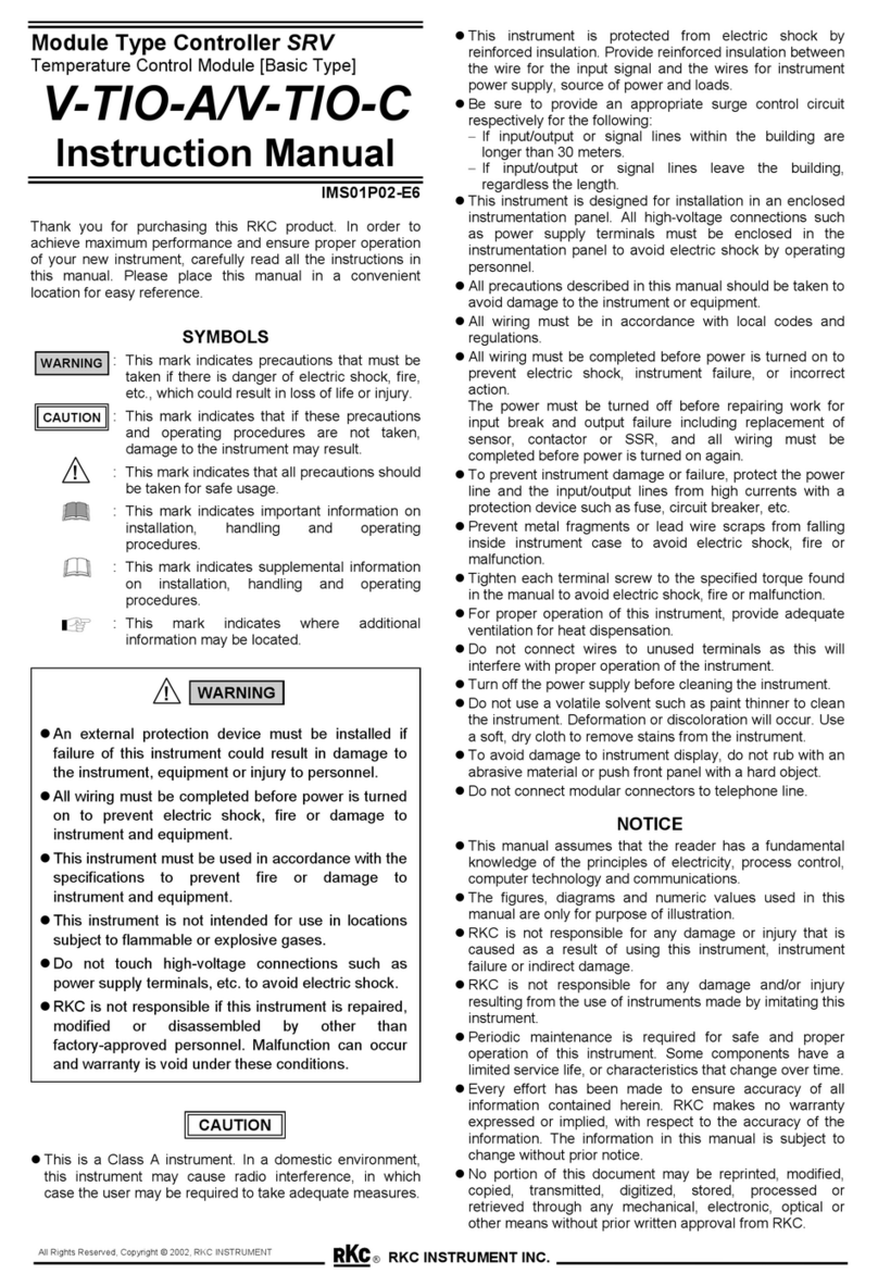 RKC INSTRUMENT V-TIO-A instruction manual
