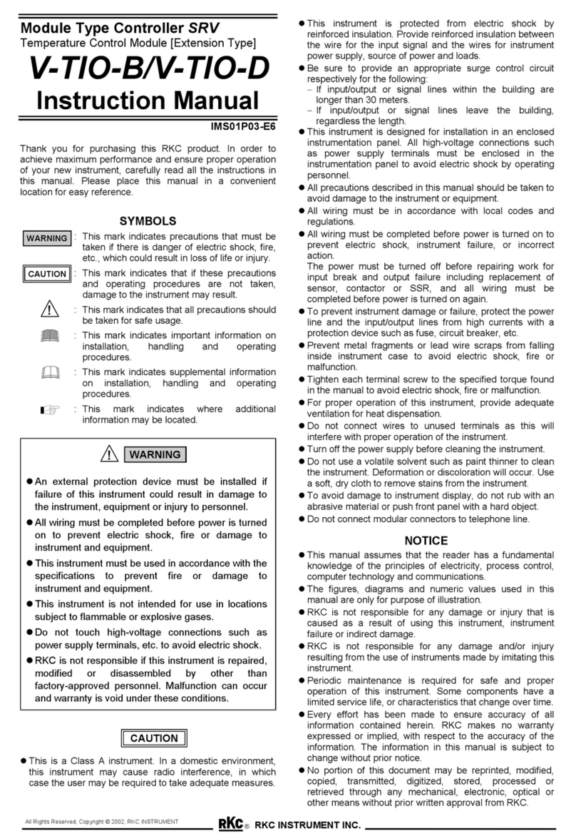 RKC INSTRUMENT V-TIO-B instruction manual