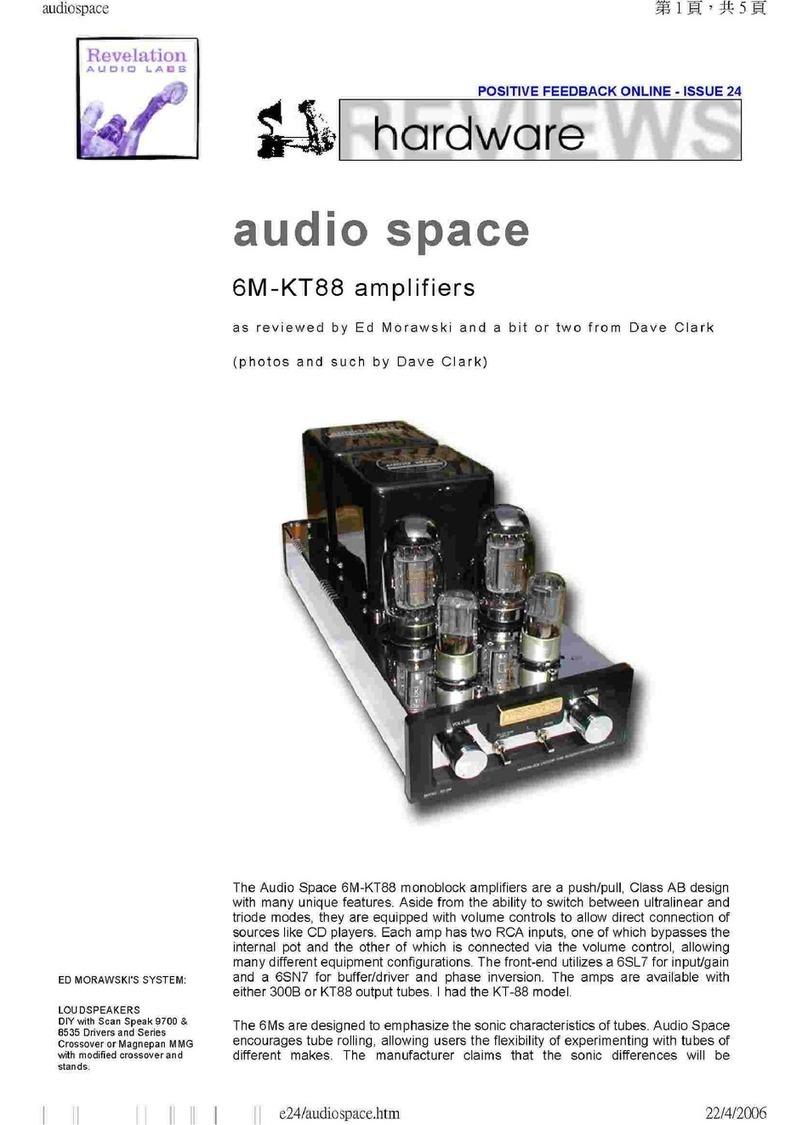 Audio Space 6M-KT88 User manual