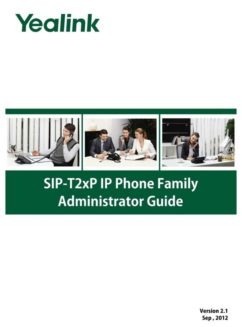 Yealink SIP-T2XP Instruction Manual