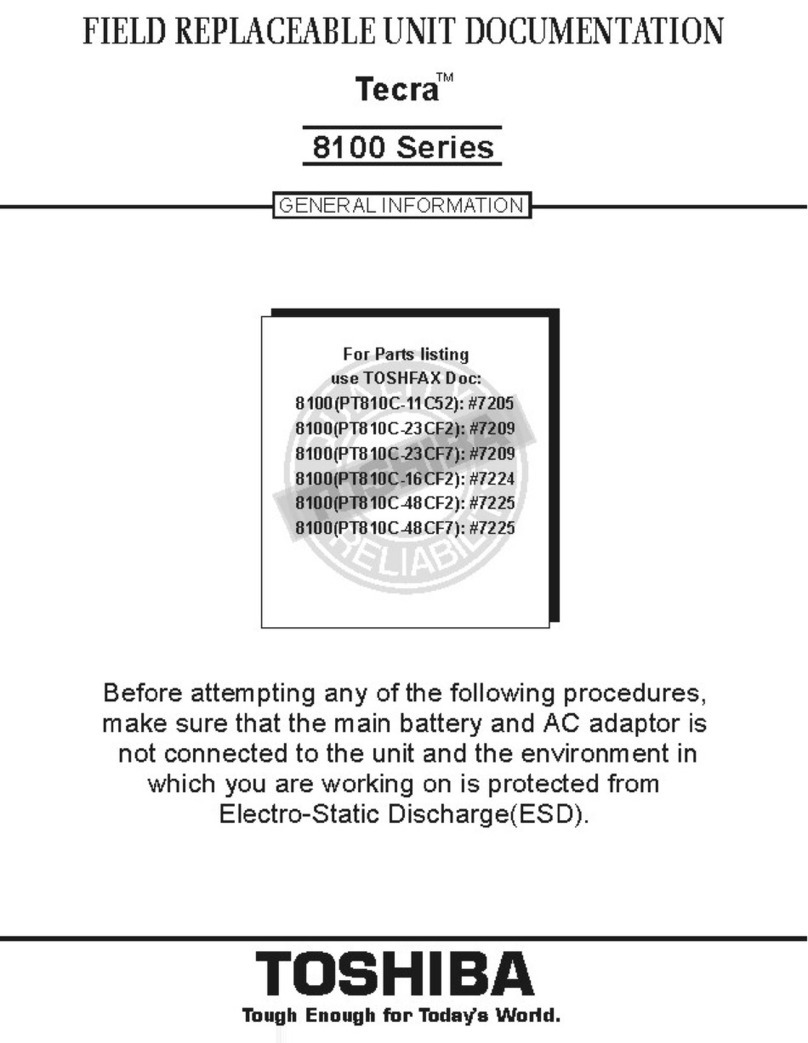 Toshiba 8100 series User manual Toshiba 8100 series User manual