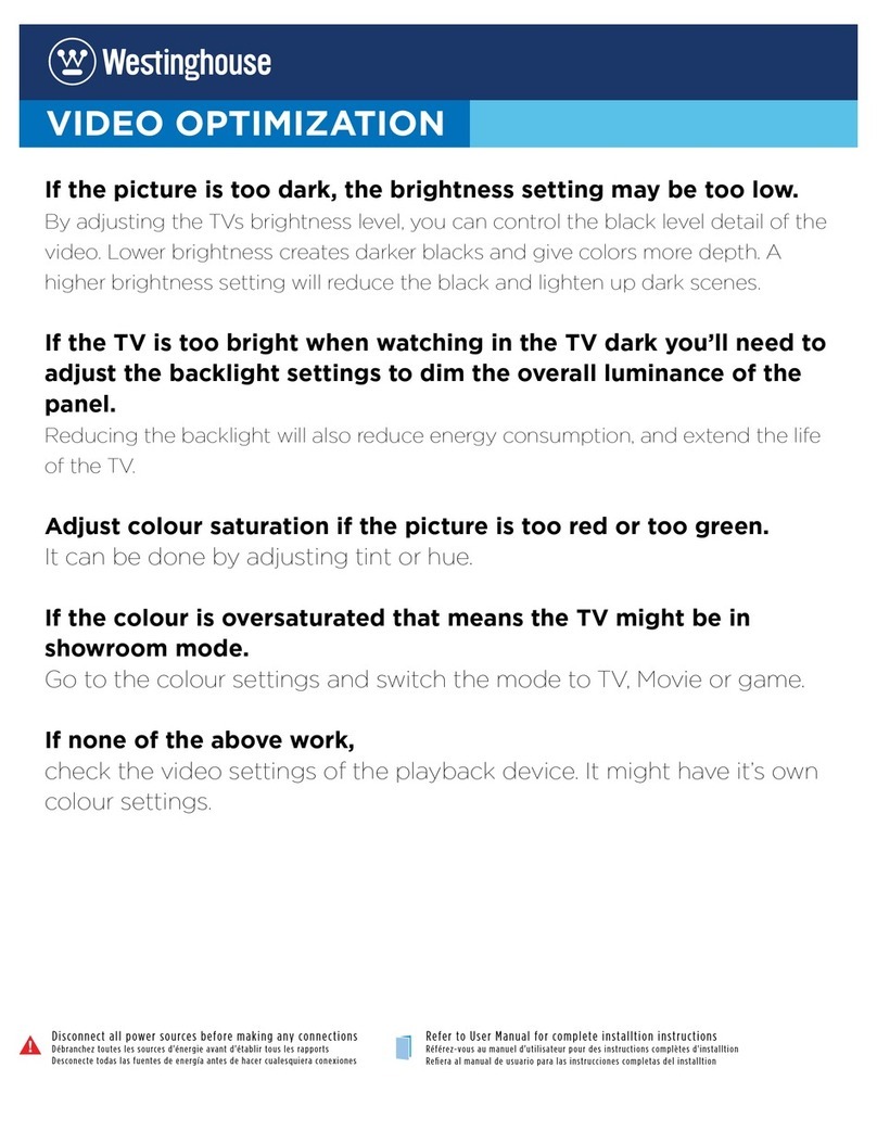Westinghouse video optimization User manual Westinghouse video optimization User manual