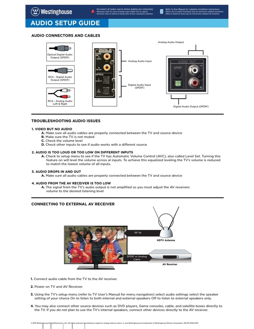 Westinghouse audio setup User manual