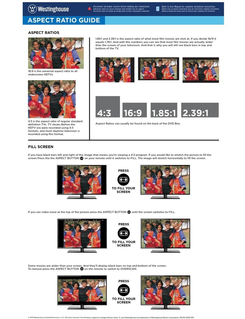 Westinghouse aspect ratio User manual Westinghouse aspect ratio User manual