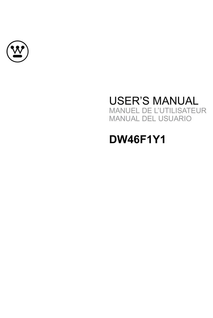 Westinghouse DW46F1Y1 User manual Westinghouse DW46F1Y1 User manual