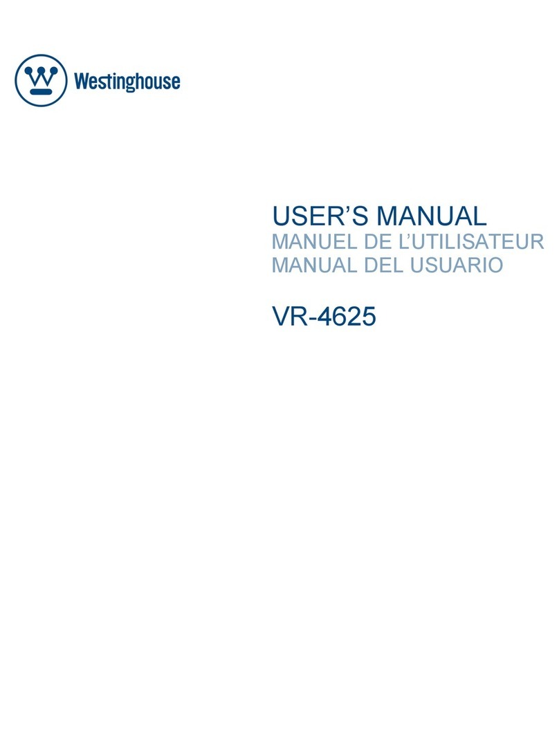 Westinghouse VR-4625 User manual Westinghouse VR-4625 User manual
