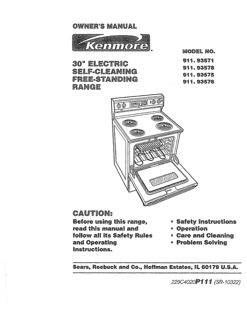 Kenmore Kenmore 911.93571 owner's manual