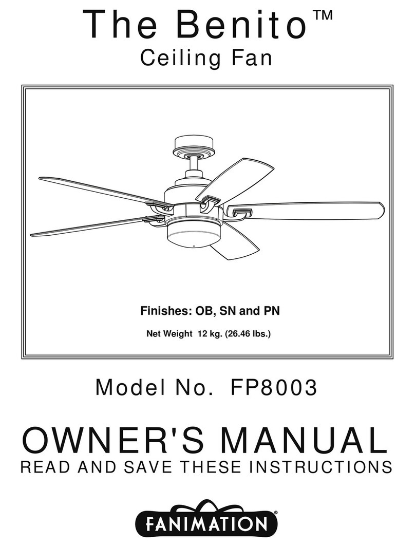 Fanimation The Benito FP8003 User manual