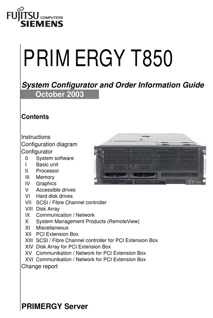 Fujitsu PRIMERGY T850 User guide Fujitsu PRIMERGY T850 User guide