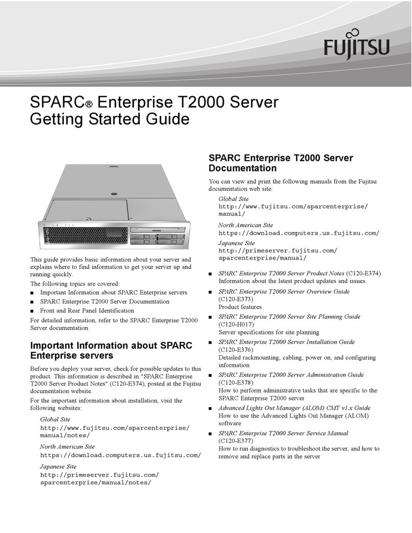 Fujitsu SPARC Enterprise T2000 User manual