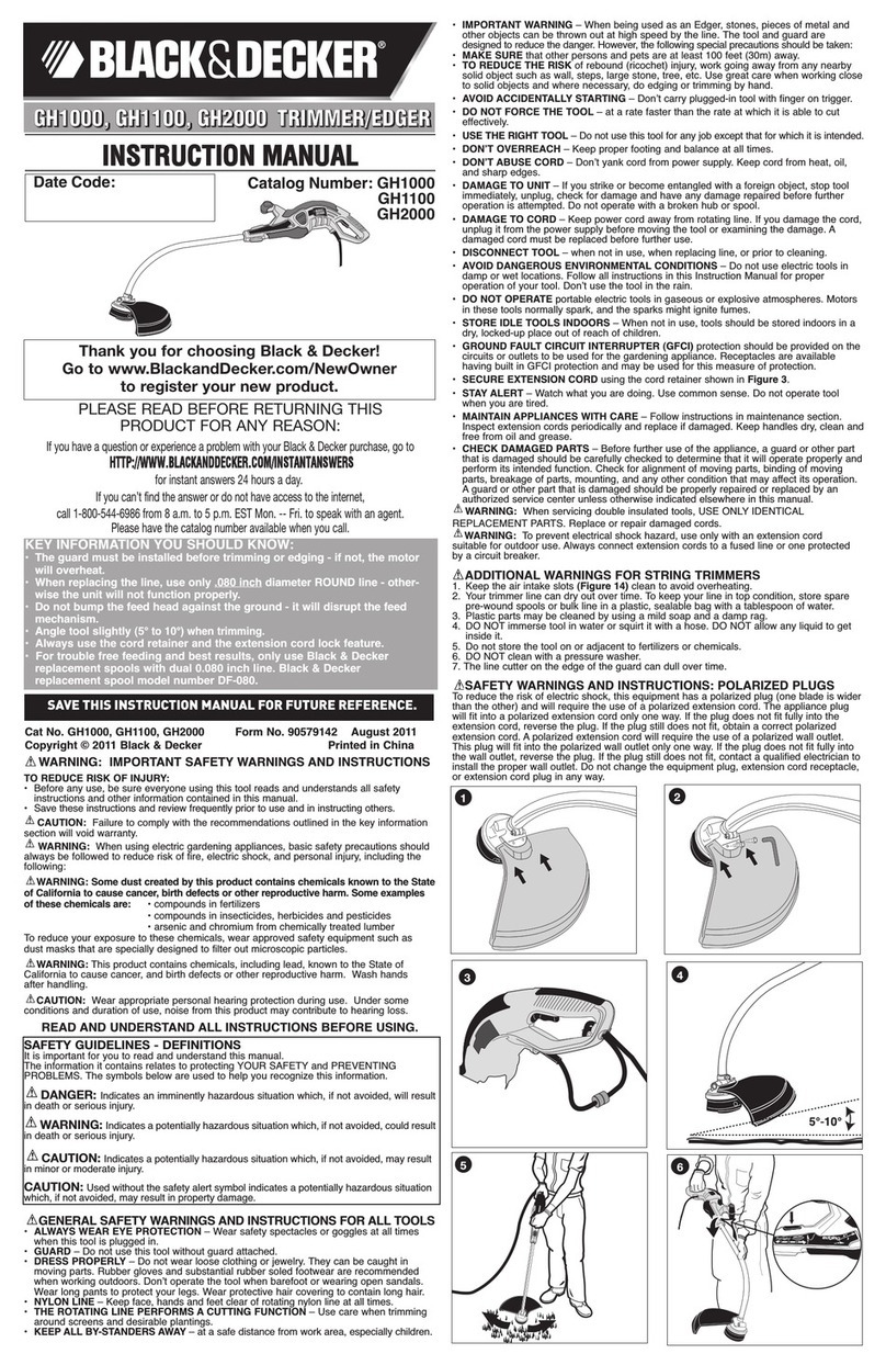 Black & Decker GH1000 User manual