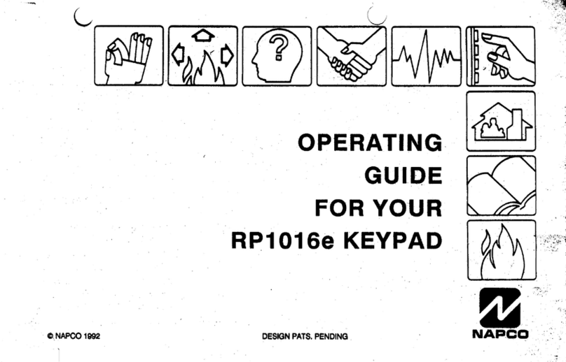 NAPCO MAGNUM ALERT RP1016E KEYPAD User manual