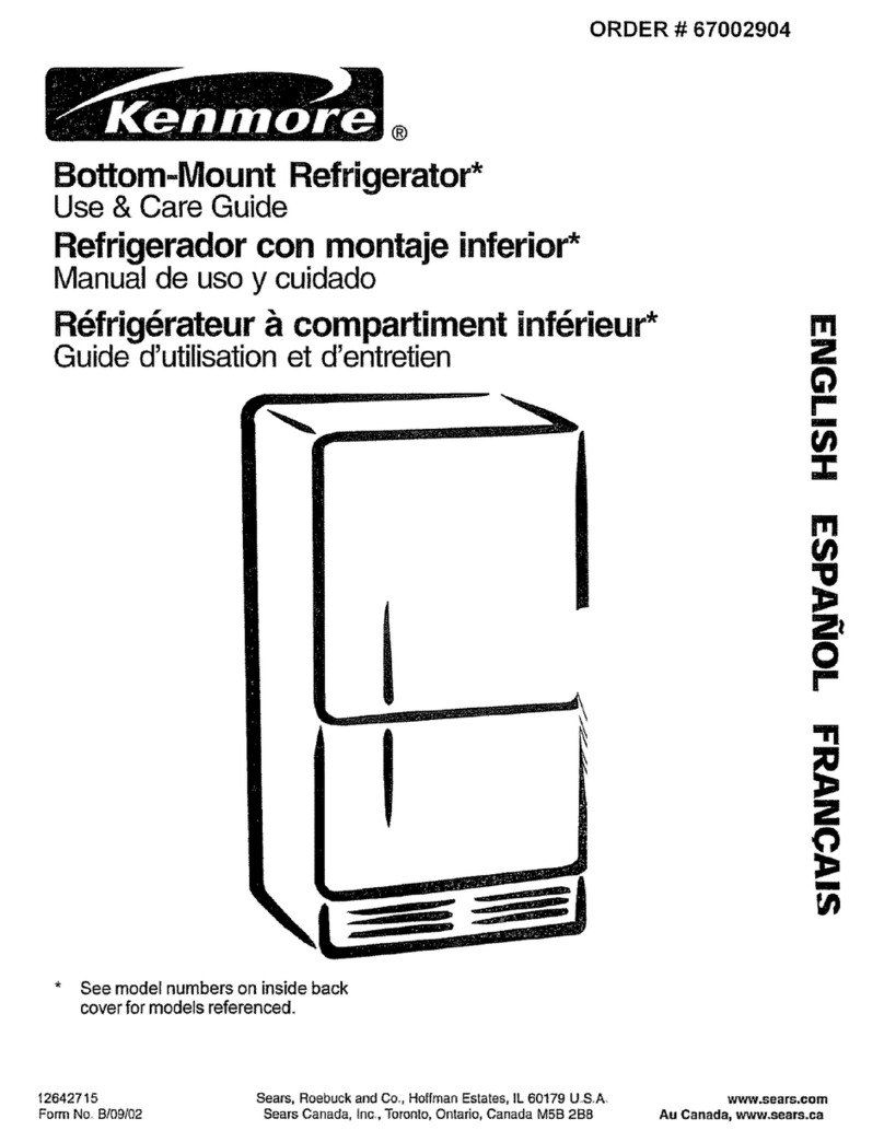 Kenmore Kenmore Bottom-Mount Refrigerator Use & care guide
