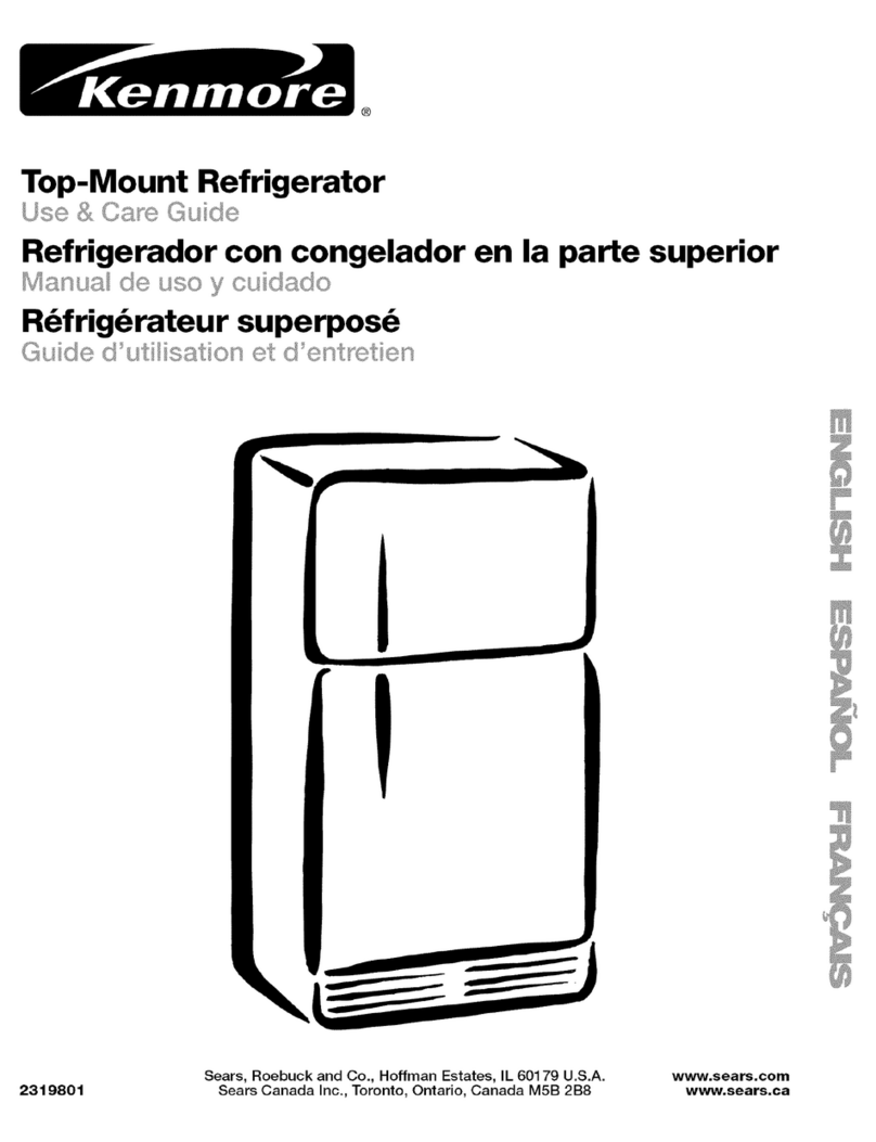 Kenmore Kenmore Top-mount Refrigerator User manual