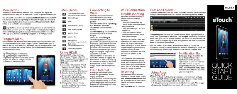 Elonex eTouch 765ET quick start guide