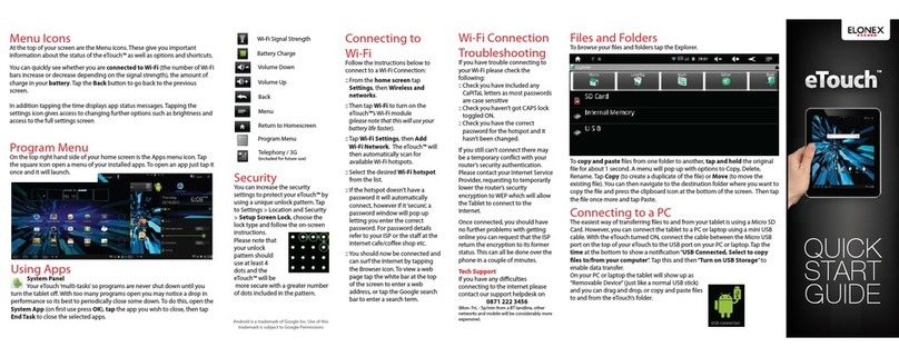 Elonex eTouch 702ET V2 quick start guide