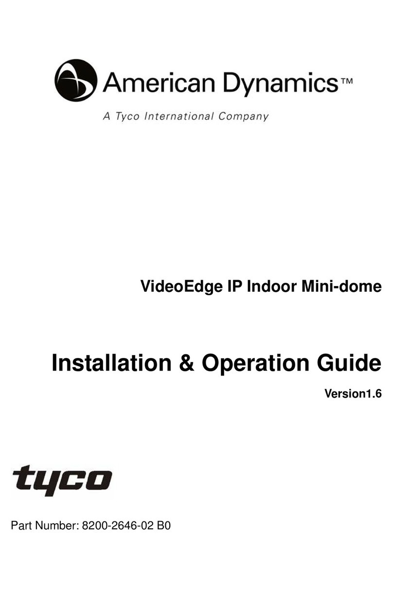 American Dynamics VideoEdge IP Indoor Mini-dome 8200-2646-02... Original operating instructions