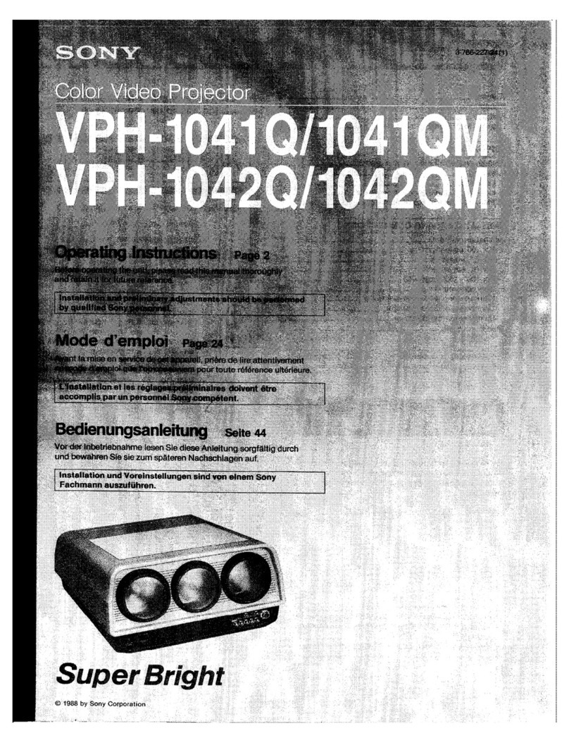 Sony VPH-1042QM User manual