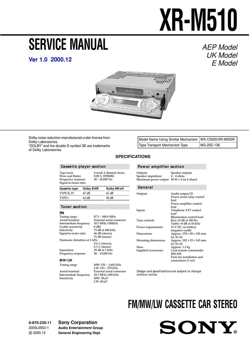 Sony Sony Car Stereo System XR-M510 Service manual