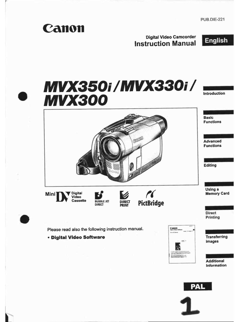 Canon MVX 350 i instruction manual