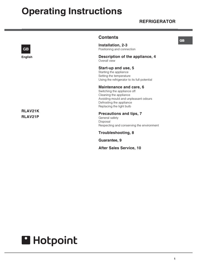 Hotpoint RLAV21P operating instructions