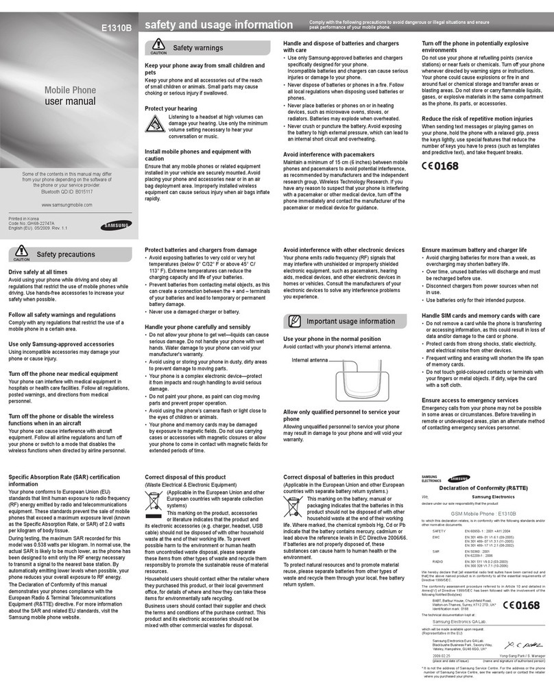 Samsung E1310B User manual