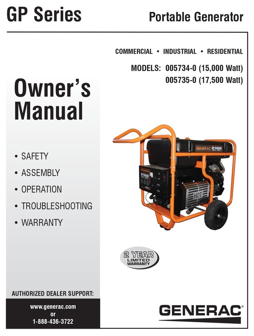 Generac Power Systems 005734-0 owner's manual Generac Power Systems 005734-0 owner's manual