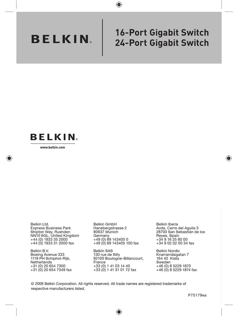 Belkin 16-Port Gigabit Switch User manual