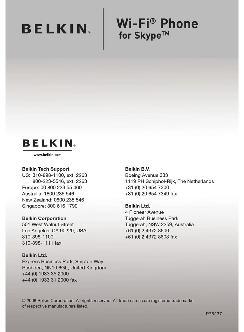 Belkin Wi-Fi Phone user manual
