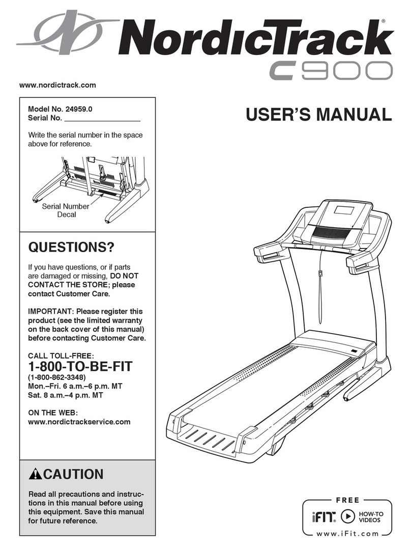 NordicTrack C900 24959.0 User manual