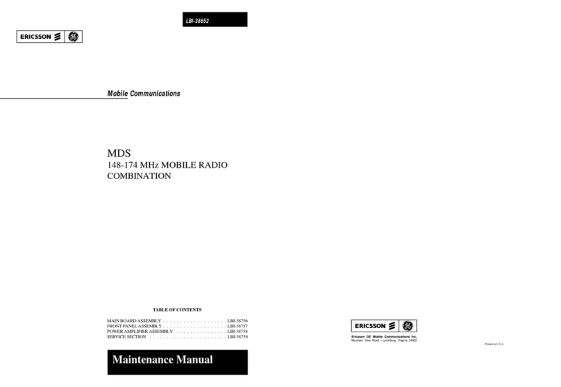 Ericsson GE MDS Maintenance manual