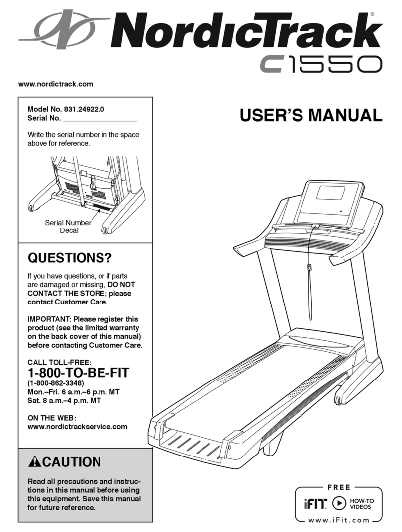 NordicTrack C1550 831.24922.0 User manual