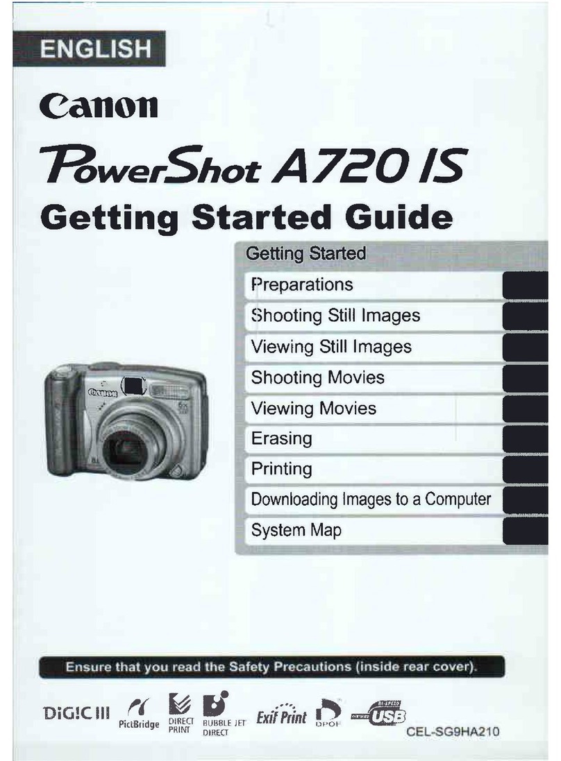 Canon PowerShot A720 IS Getting started guide
