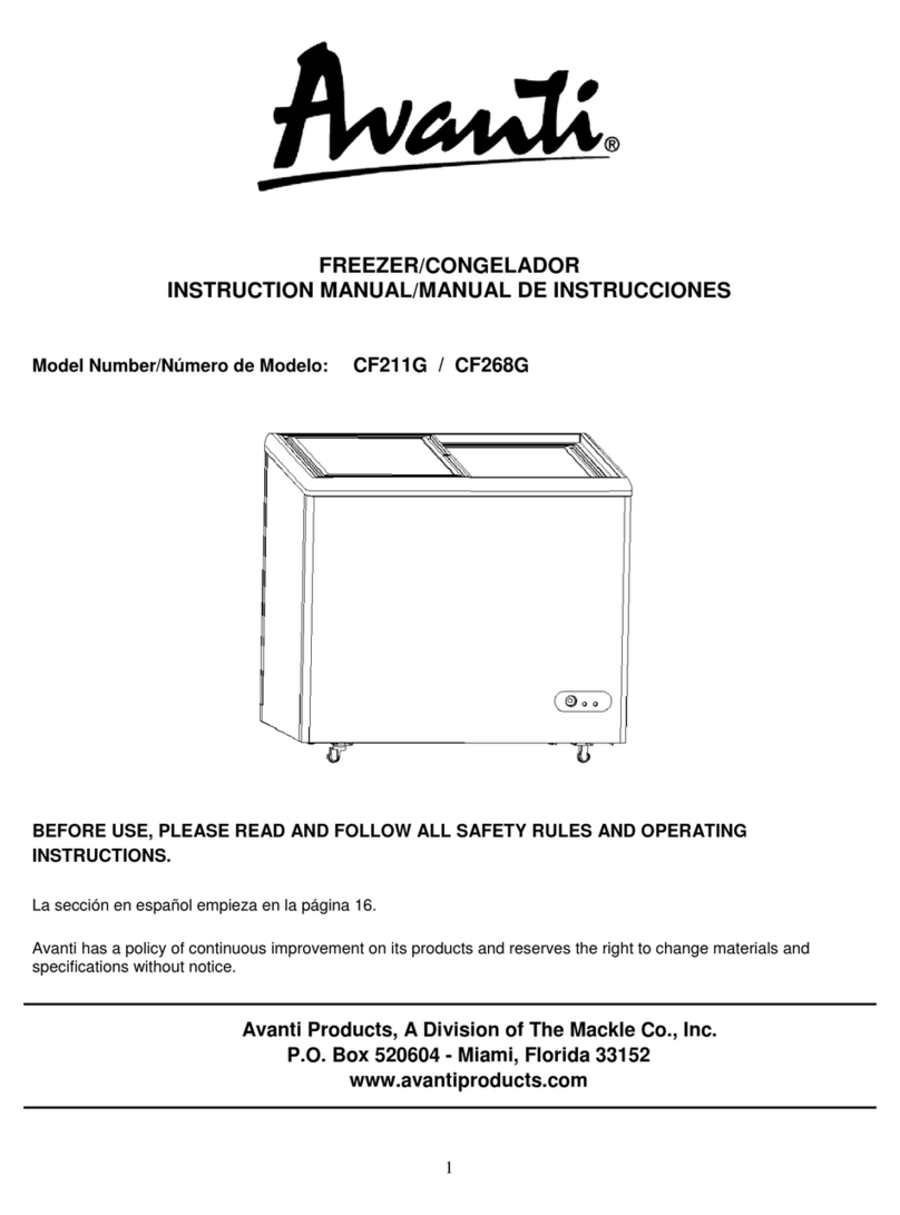 Avanti CF211G instruction manual