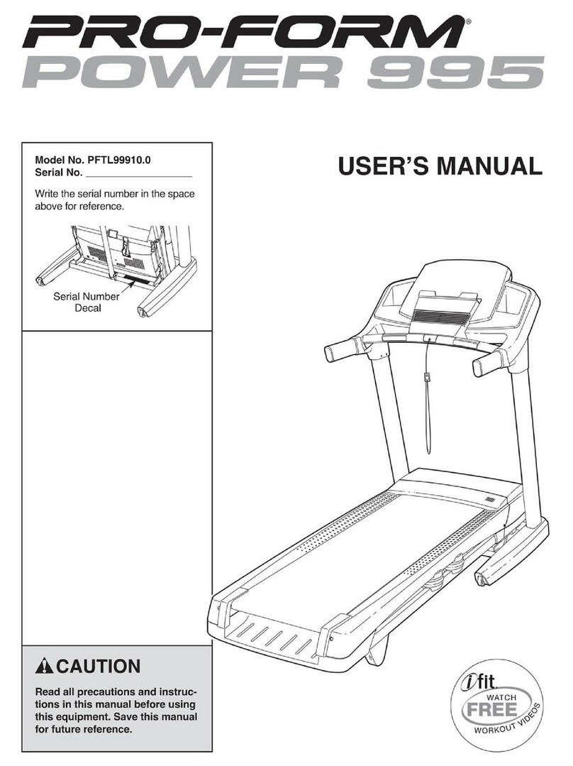 Pro-Form ProForm POWER995 PFTL99910.0 User manual Pro-Form ProForm POWER995 PFTL99910.0 User manual