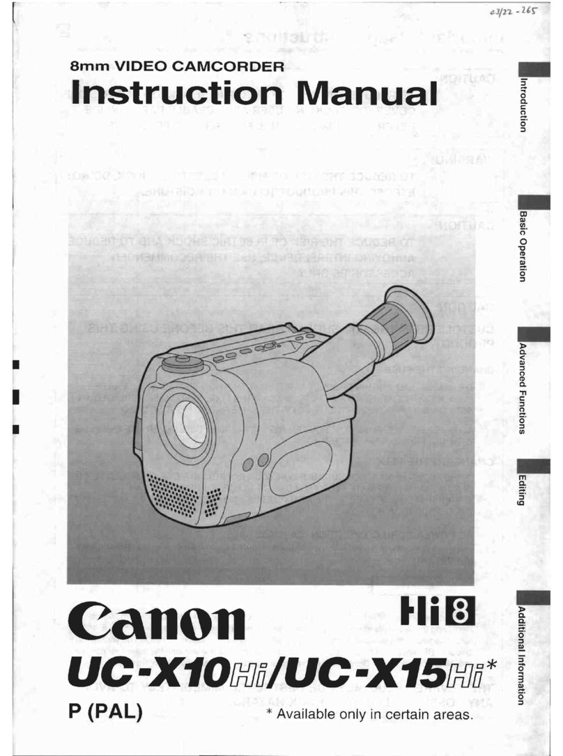 Canon UC X 15 Hi User manual