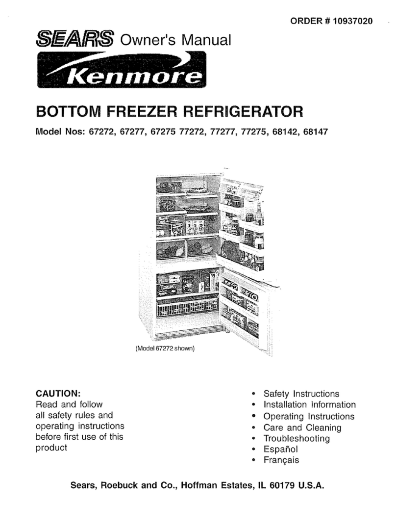 Kenmore 67277 owner's manual