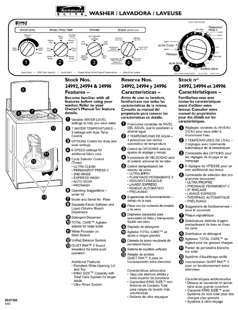 Kenmore 24992 User manual