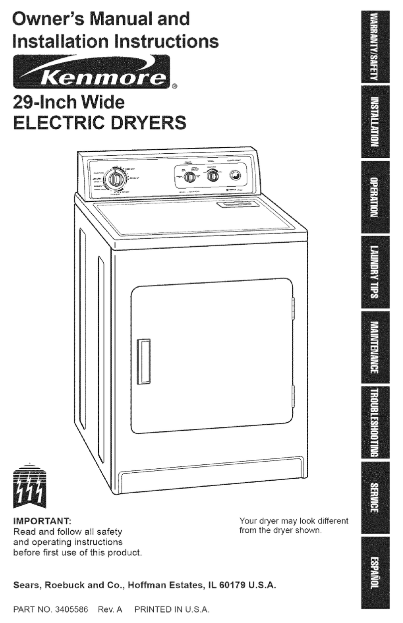 Kenmore 3405586 User manual