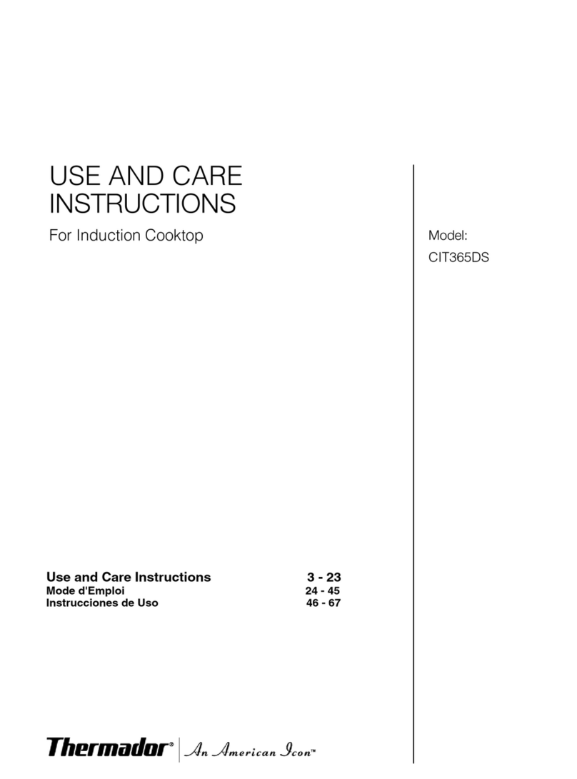 Thermador CIT365DS Use and care instructions