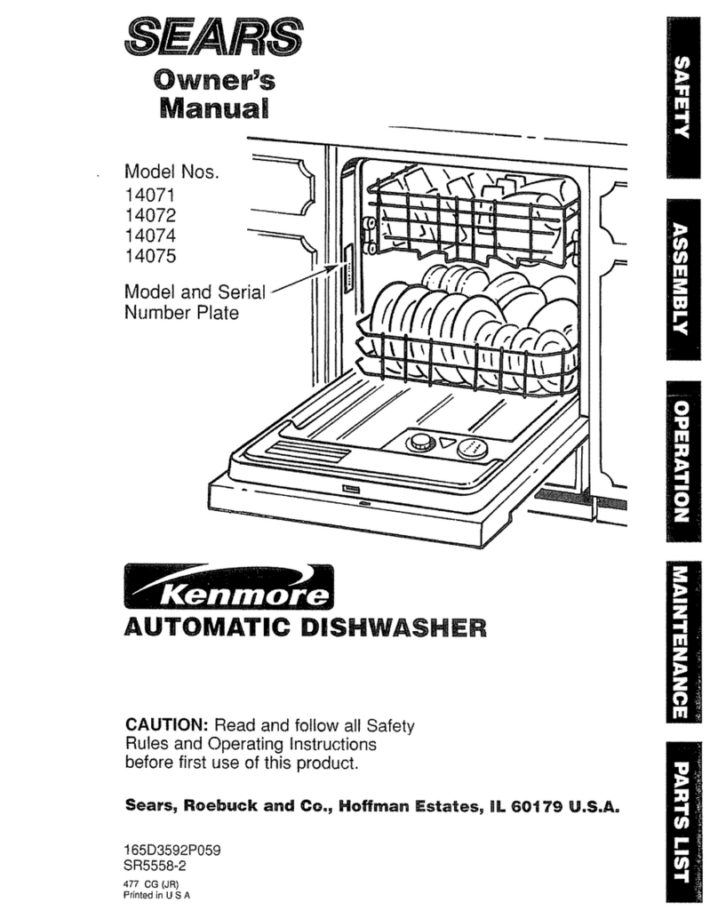 Kenmore 14071 owner's manual