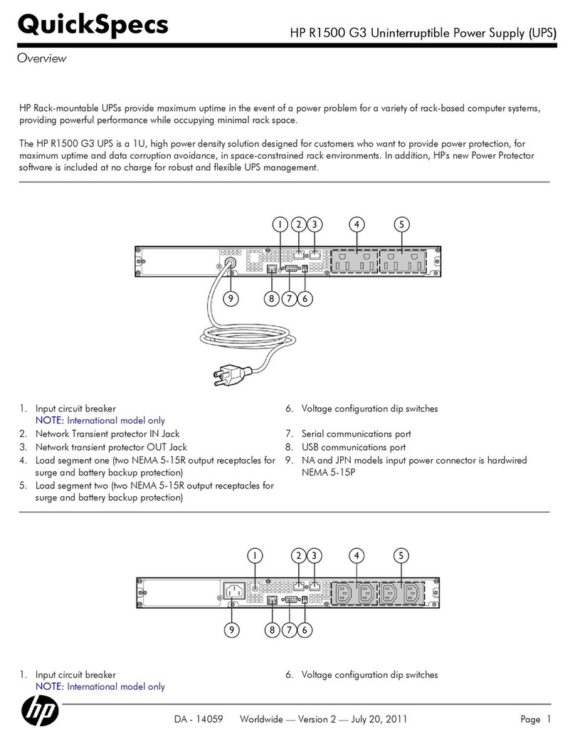 Compaq R1500 - UPS - Lead Acid User manual