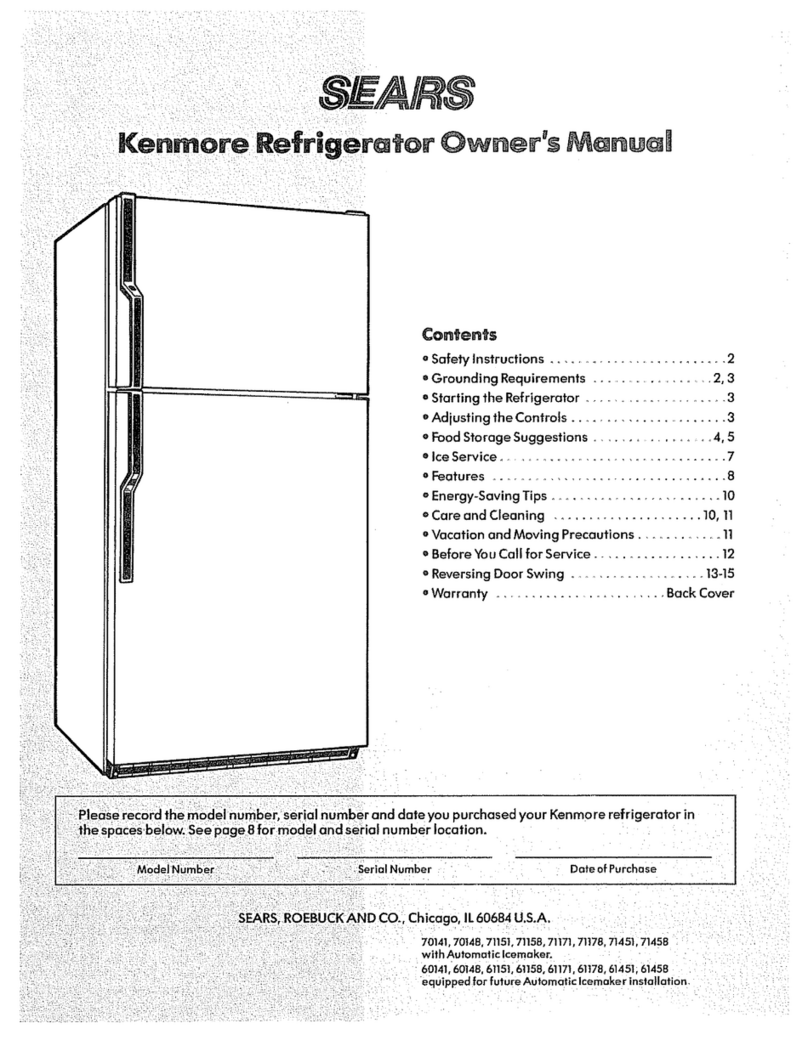 Sears Kenmore 70141 User manual