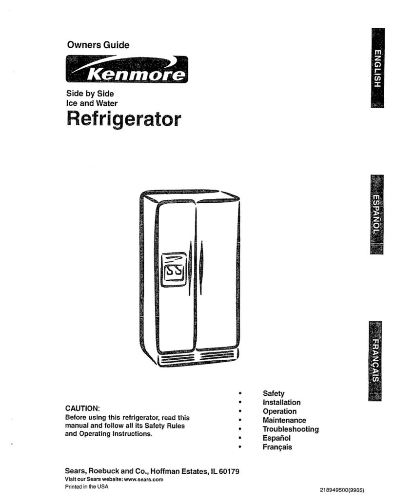 Kenmore 218949500 (9905) owner's guide