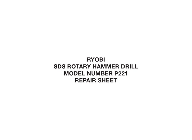 Ryobi P221 Repair sheet