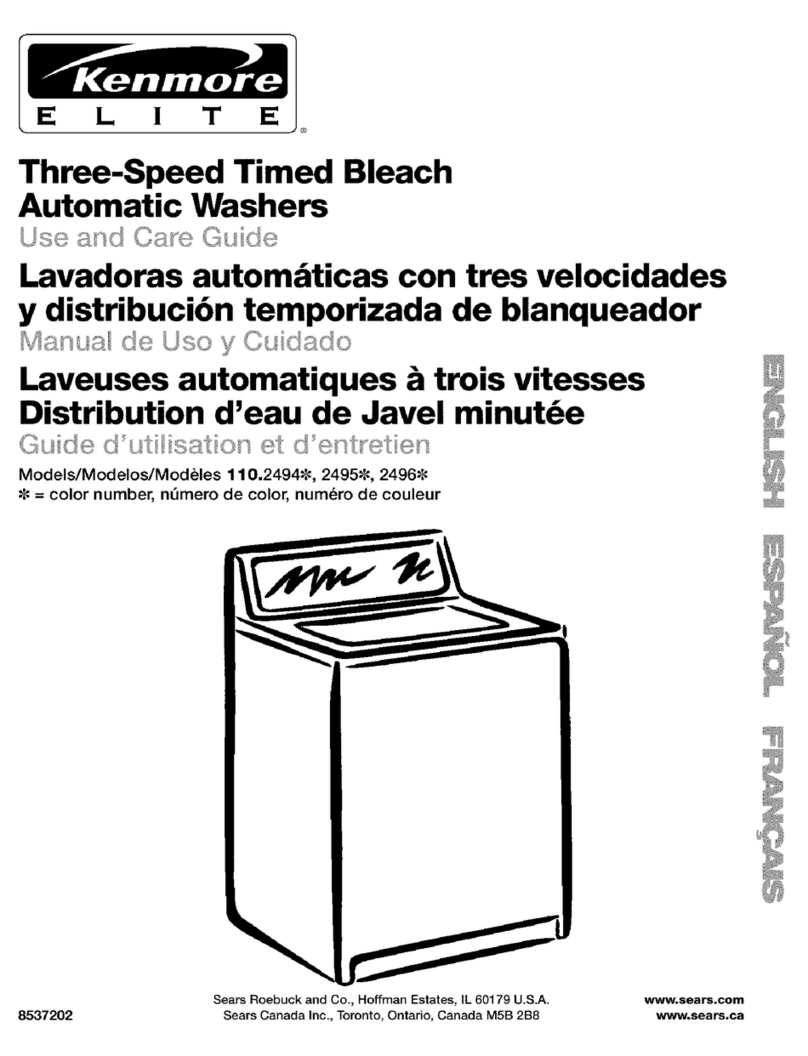 Kenmore 110.2494 Series User manual